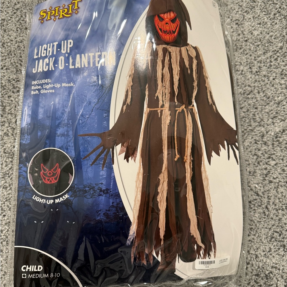JACKSON Light-Up Jack-O'-Lantern Kids Costume - Brown